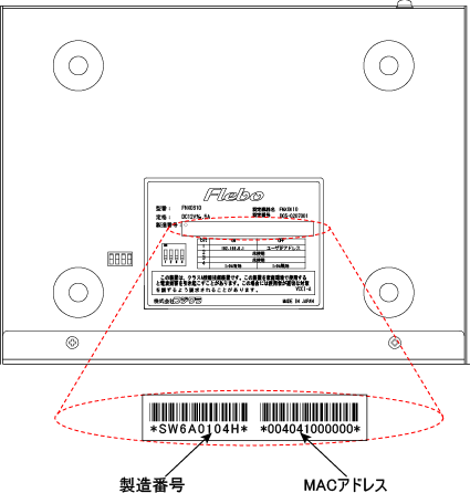 製品ラベル拡大図